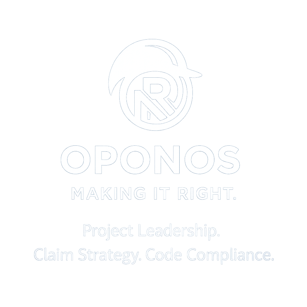 Oponos Logo - Insurance Restoration Consulting